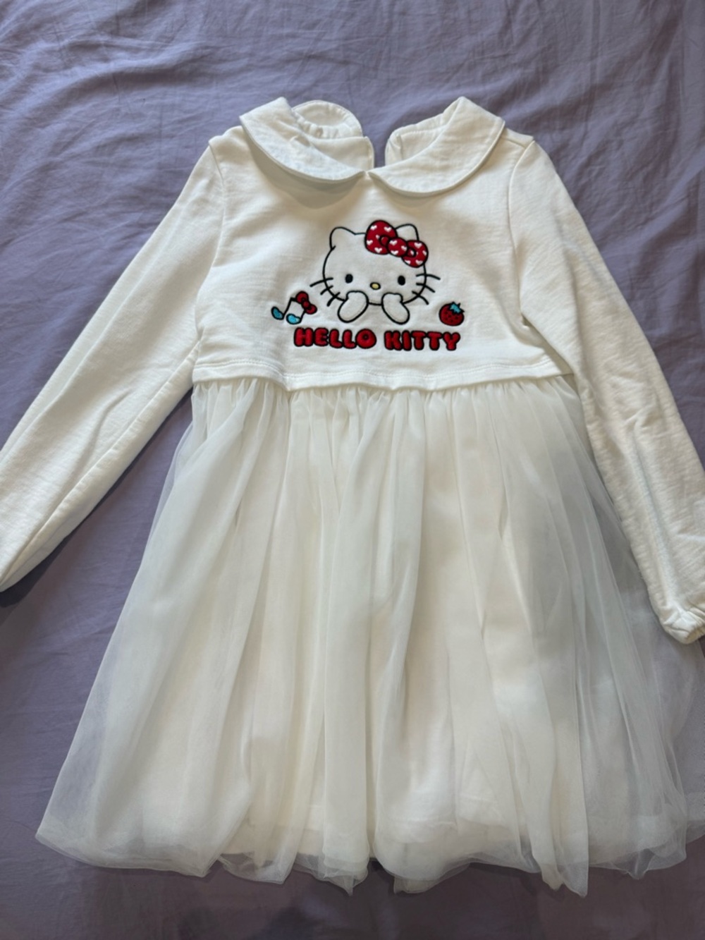 Sanrio Hello Kitty White Dress with Red Bow Accents